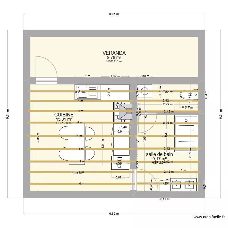VERGARI. Plan de 3 et 34 m² VERGARI. Plan de 3 et 34 m²