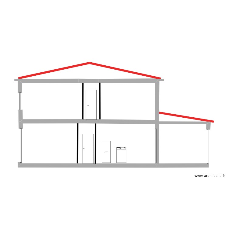 Plan coupe A. Plan de 0 pièce et 0 m2