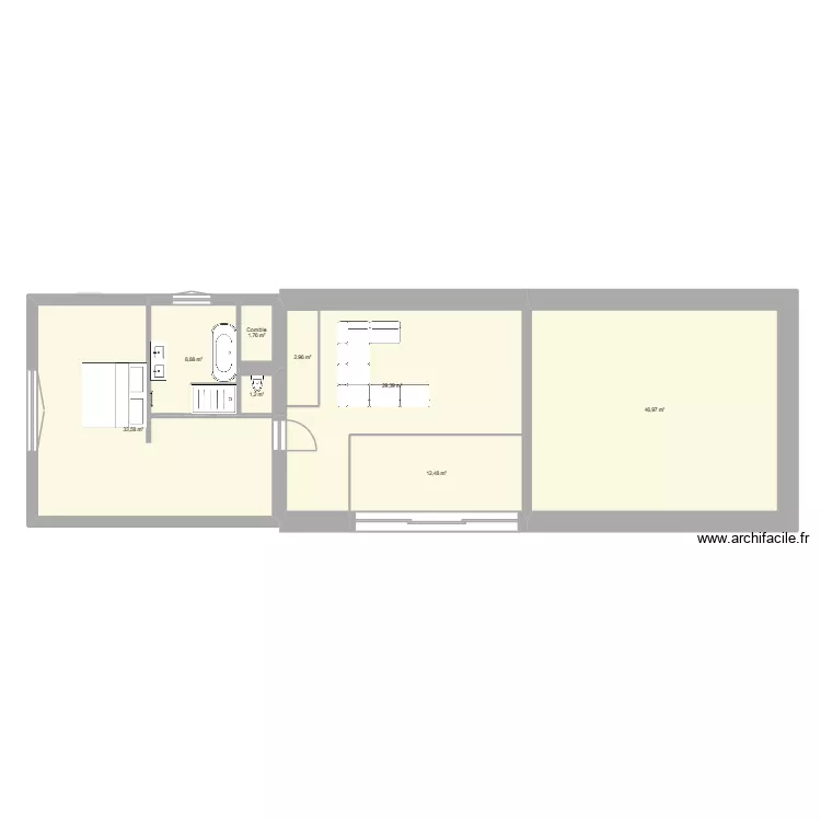 Maison V4. Plan de 18  et 275 m²