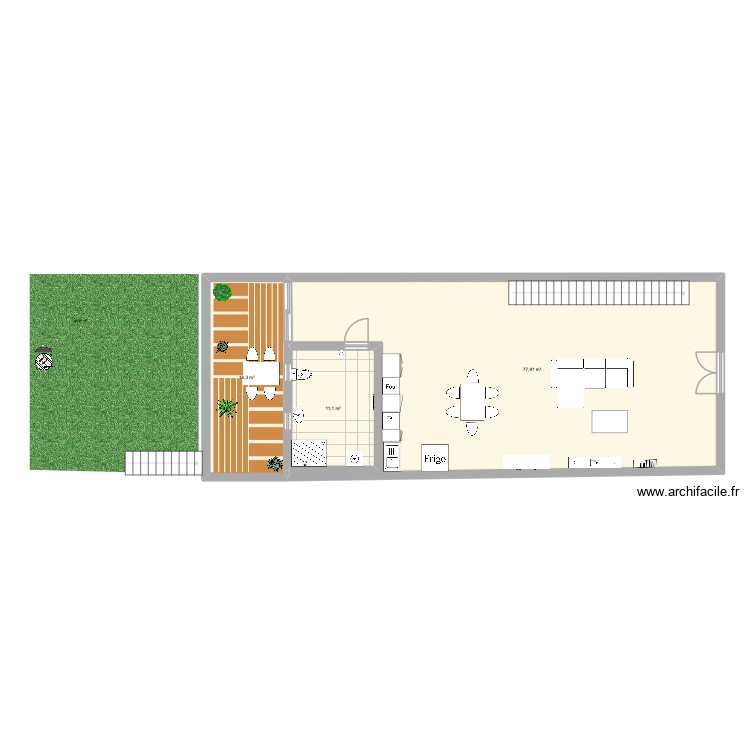 Am&eacute;nagement RDC. Plan de 0 pièce et 0 m2