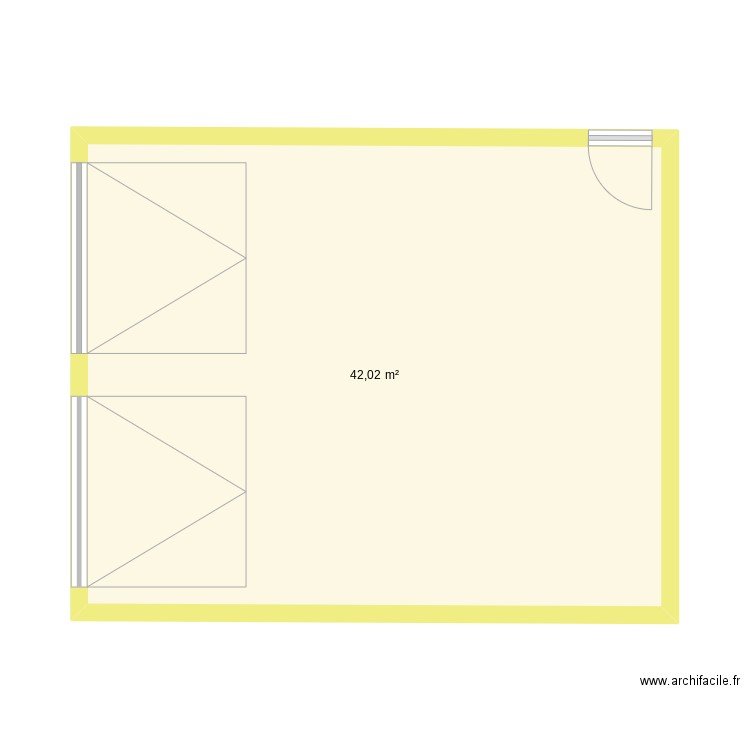 garage brousseval. Plan de 1 pièce et 42 m2