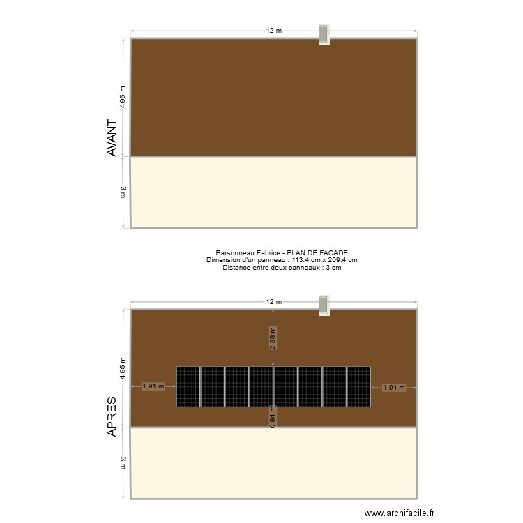 Parsonneau Fabrice. Plan de 4 pièces et 189 m2