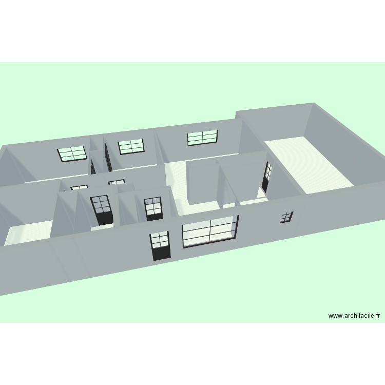 Base. Plan de 13 pièces et 137 m2