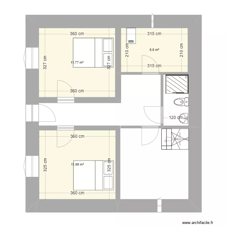 ChaletSousBassement. Plan de 