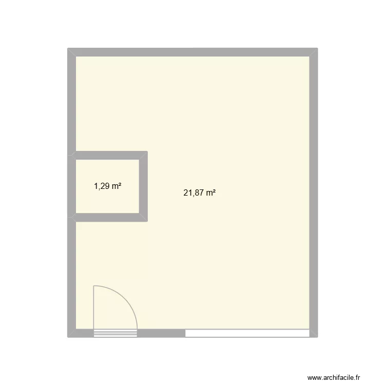 LOCAL EVRY. Plan de 2 pièces et 23 m² LOCAL EVRY. Plan de 2 pièces et 23 m²