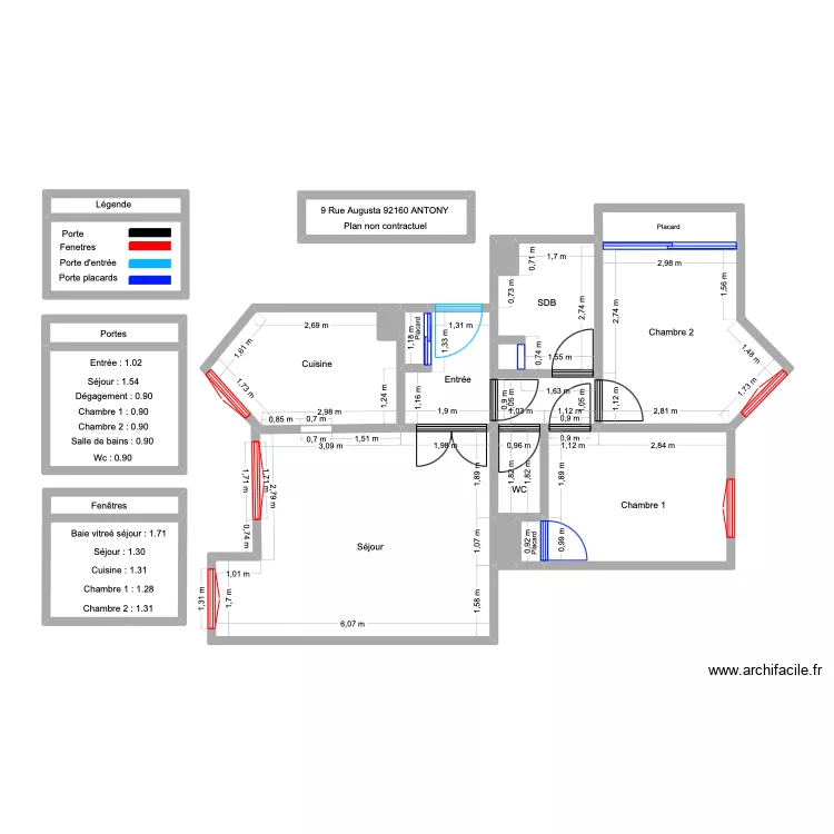 GENARD avec mesure. Plan de 