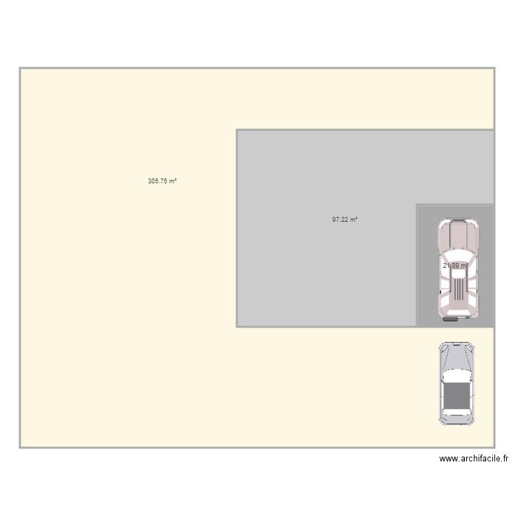 norges. Plan de 3 pièces et 425 m2