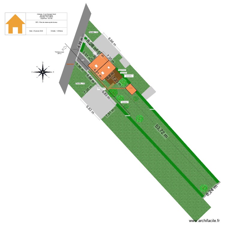 Plan maison Deuil la barre après travaux V2. Plan de 0 pièce et 0 m2