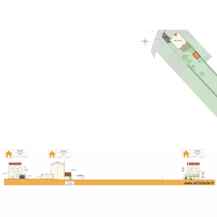 Plan maison Deuil la barre apr&egrave;s travaux V2. Plan de 10  et 298 m²