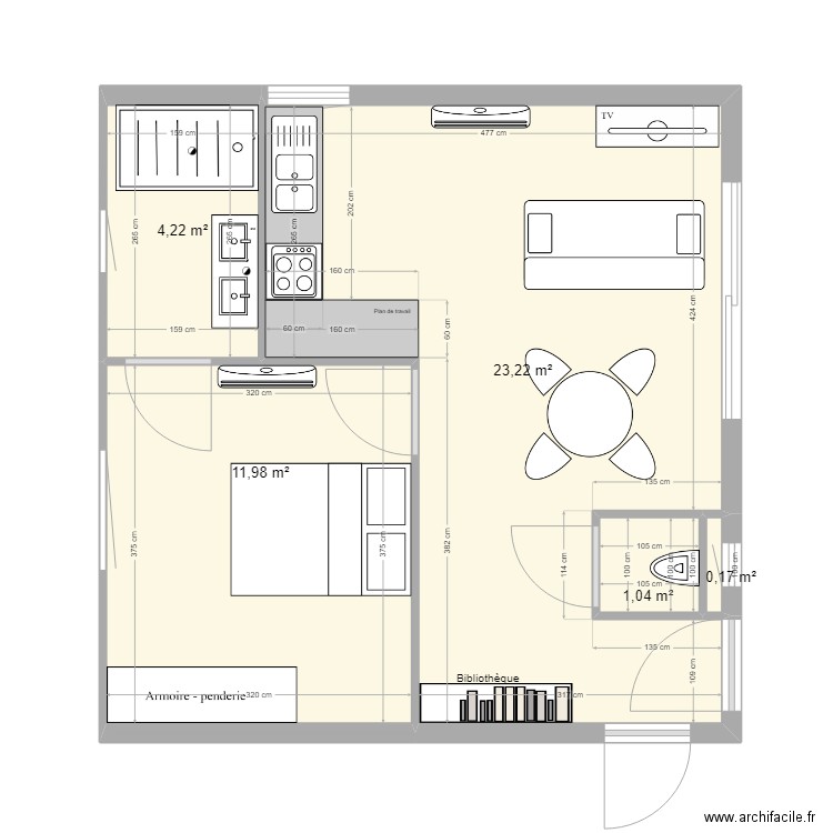 STUDIO_1. Plan de 0 pièce et 0 m2