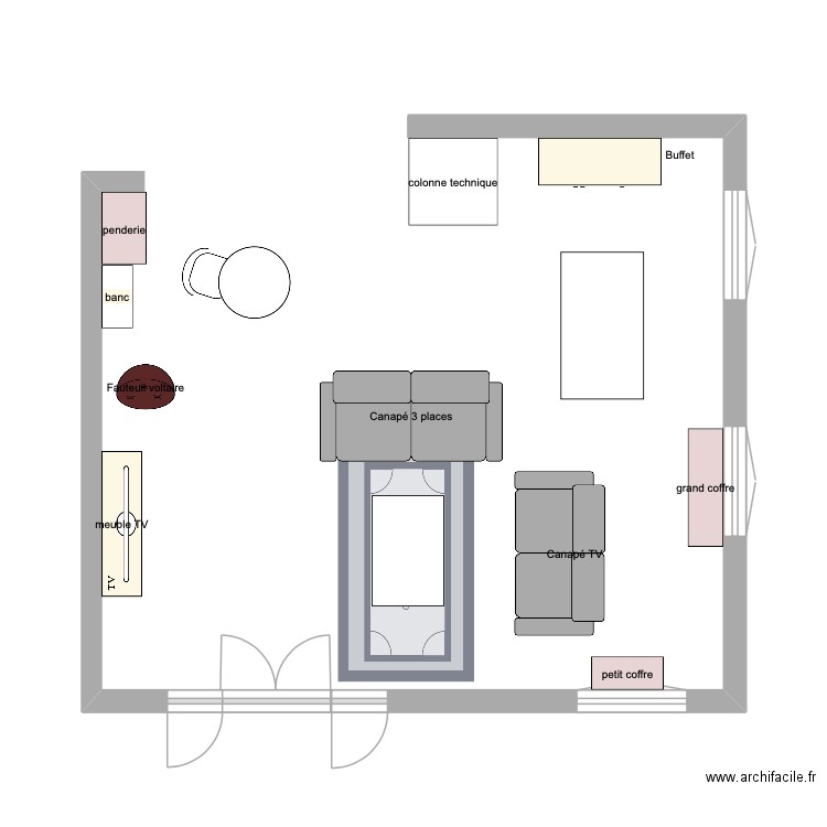 salon. Plan de 0 pièce et 0 m2