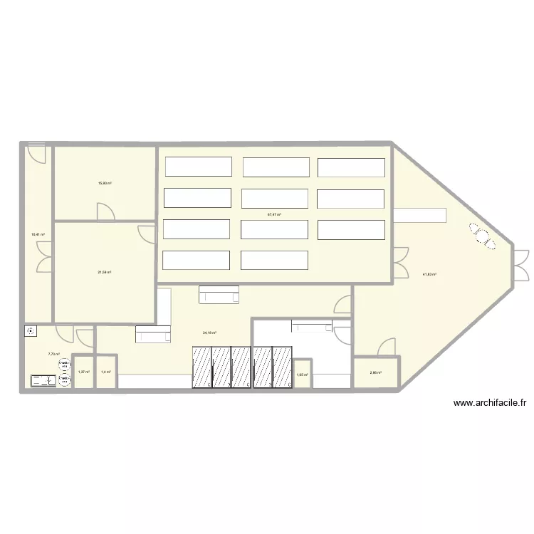 attitud 3. Plan de 11  et 206 m²
