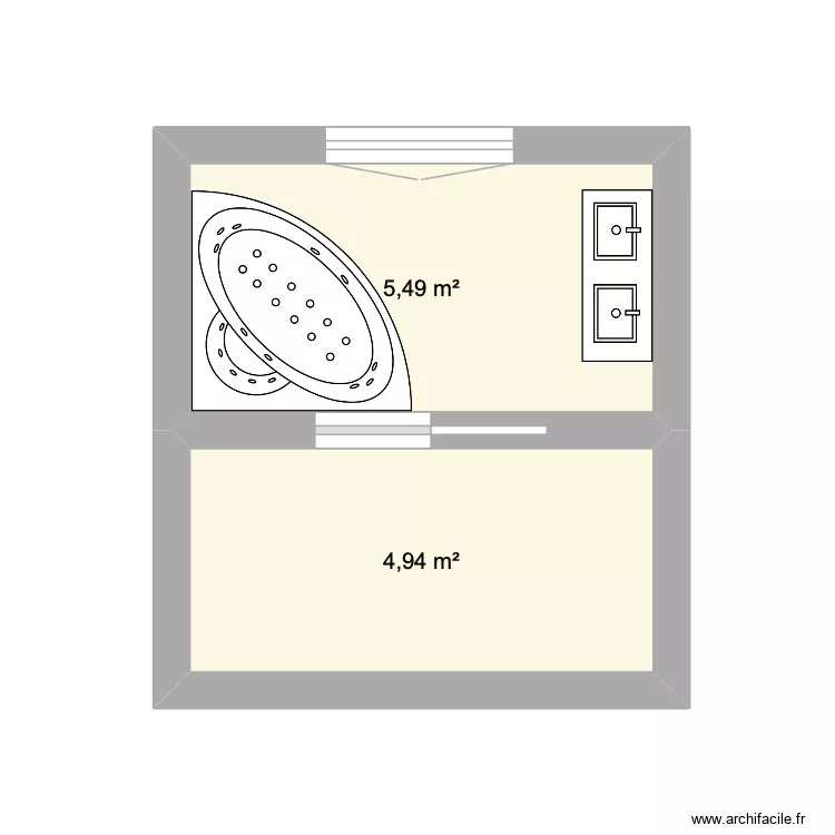salle de bain 3. Plan de 2 pièces et 10 m² salle de bain 3. Plan de 2 pièces et 10 m²