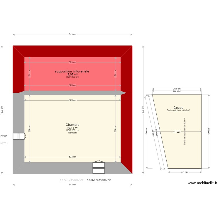 ML24004348  TRANTOUL. Plan de 9 pièces et 85 m2