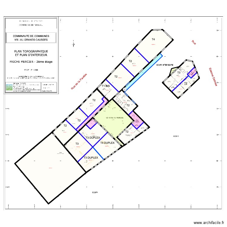 FRICHE MERCIER R+2 V2. Plan de 23 pièces et 1341 m2