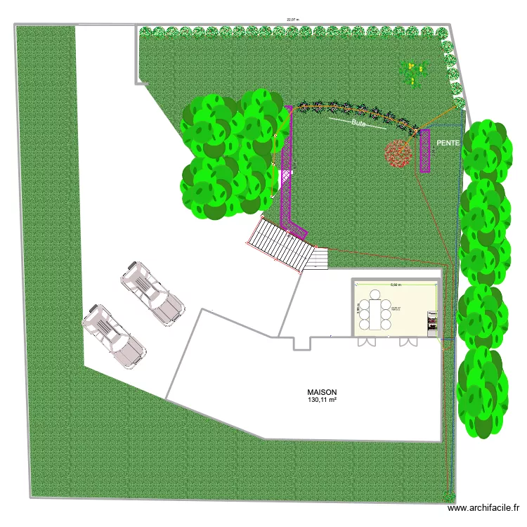 jardin V5 elec plomb. Plan de 2  et 154 m²