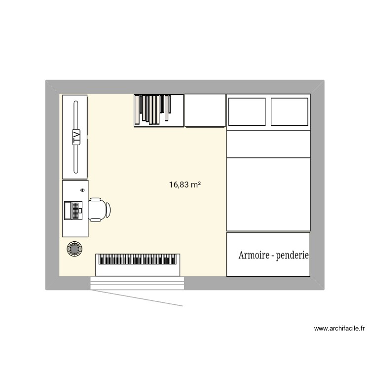 Chambre. Plan de 0 pièce et 0 m2