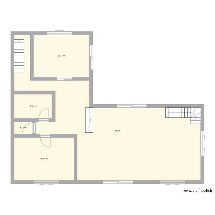 Surélévation v2. Plan de 11 pièces et 194 m2