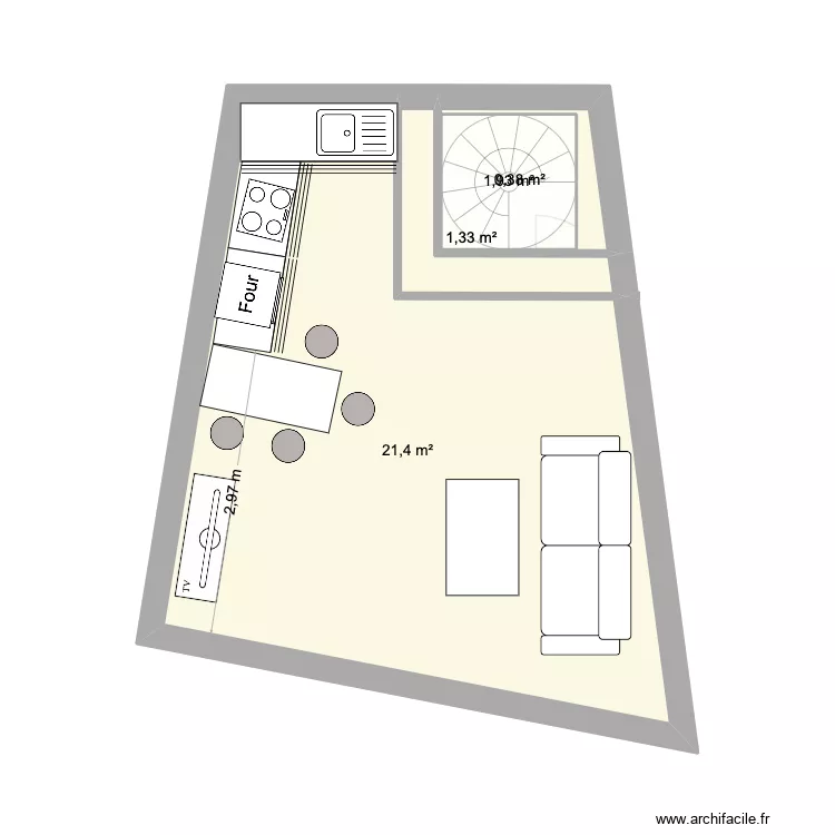 Carnot. Plan de 12  et 79 m²