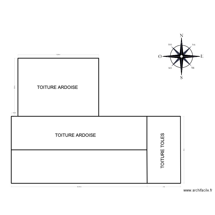 emprise habitation. Plan de 4 pièces et 128 m2