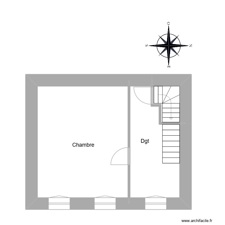 bouaricha R+1. Plan de 0 pièce et 0 m2