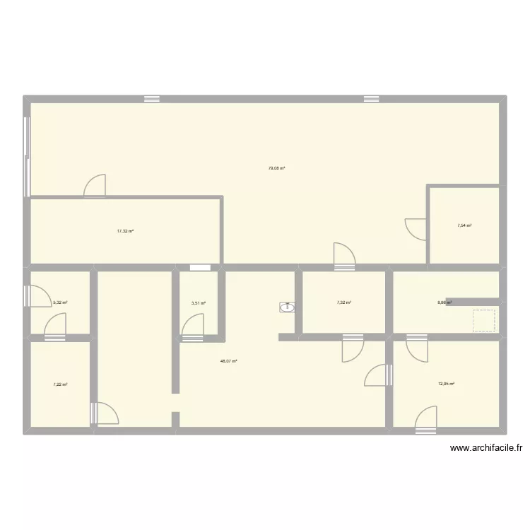 AGRANDISSEMENT LABO CHAILLOU&eacute;. Plan de 10  et 197 m²
