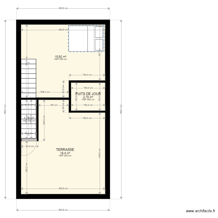 PLAN eappartement 3 2eme. Plan de 4 pièces et 40 m2