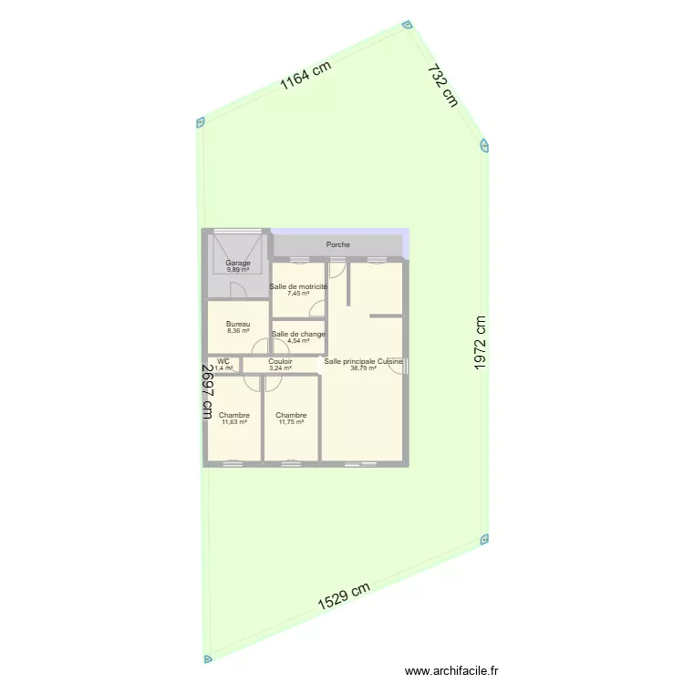 ETAT PROJETE MAM. Plan de 