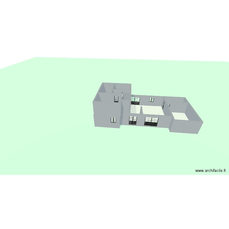 ose. Plan de 9 pièces et 182 m2