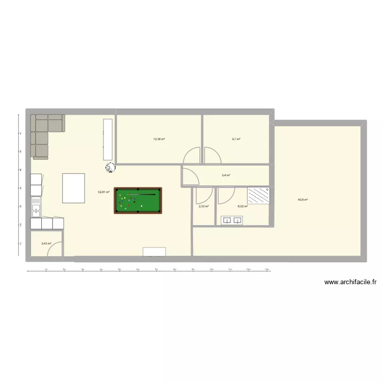 maison 2. Plan de 8  et 132 m²