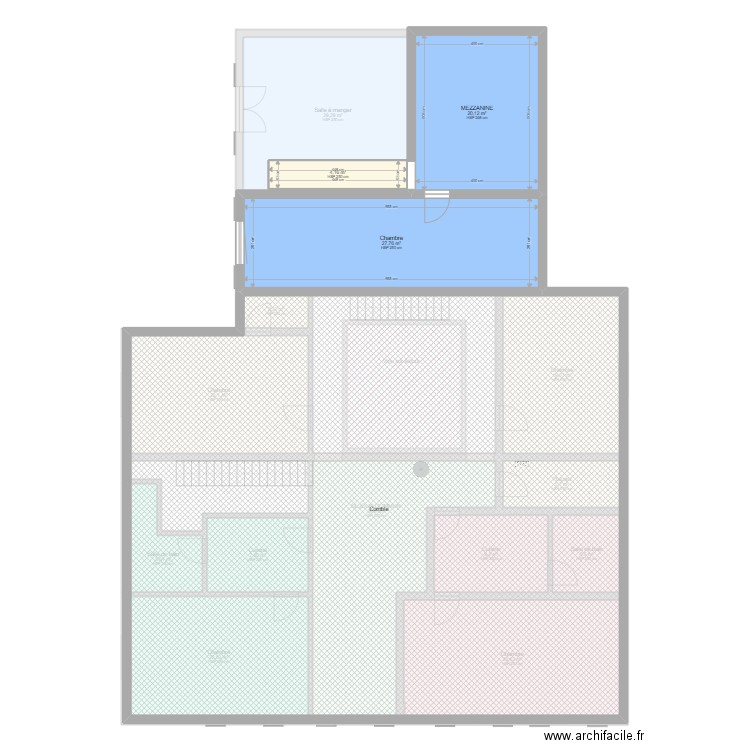 CHAMOUSSE. Plan de 36 pièces et 896 m2