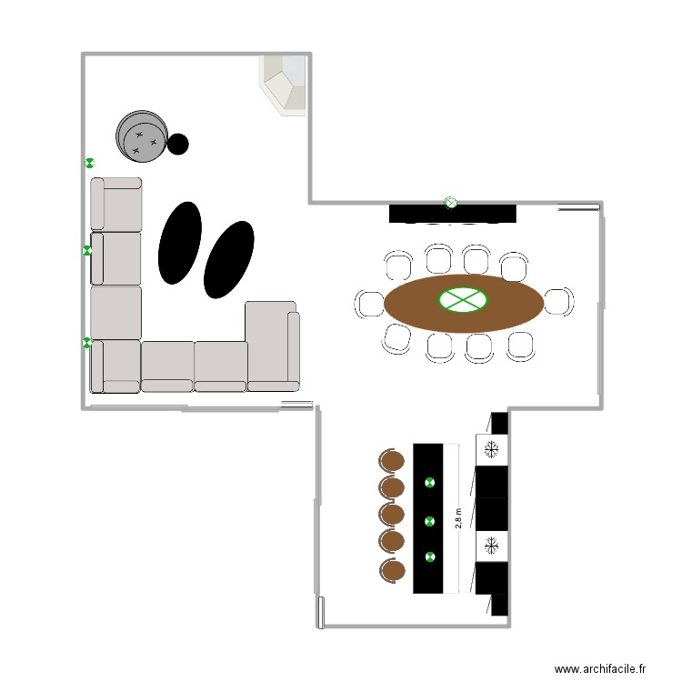 BAR + SAM +SALON 3. Plan de 0 pièce et 0 m2