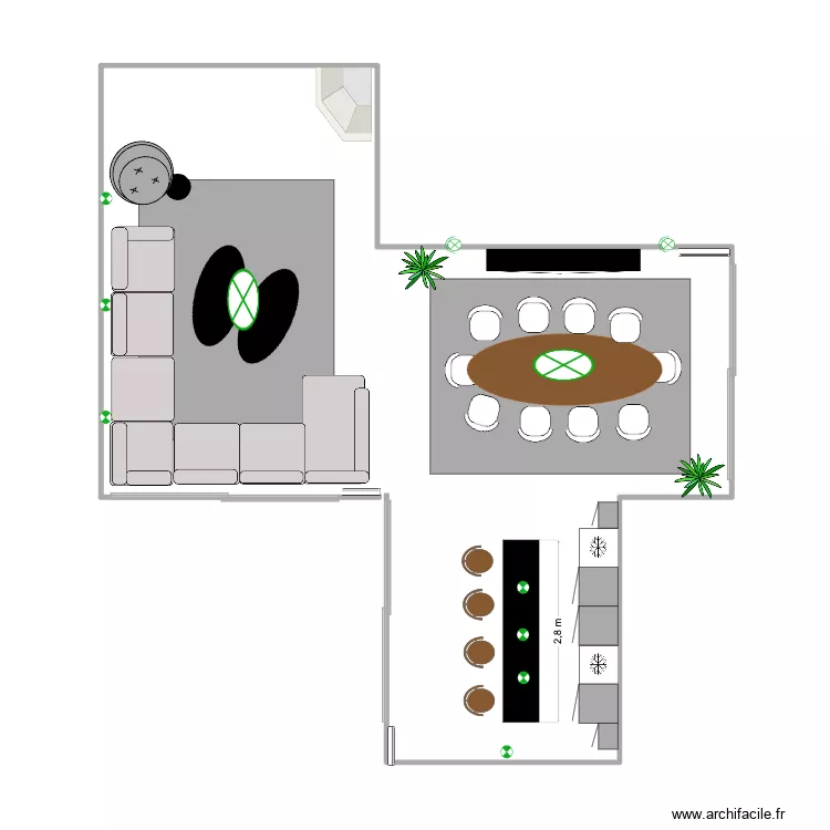 BAR + SAM +SALON 3. Plan de 