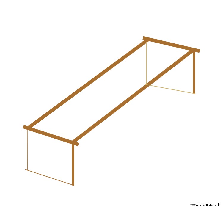 plan préau Bois. Plan de 0 pièce et 0 m2