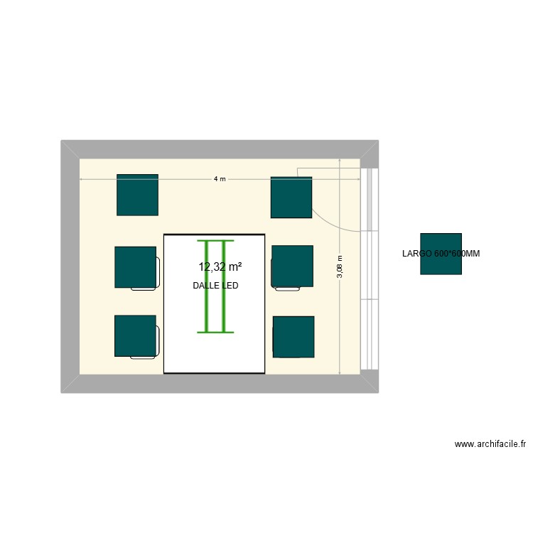 SOCABI - SHOW ROOM 1. Plan de 1 pièce et 12 m2