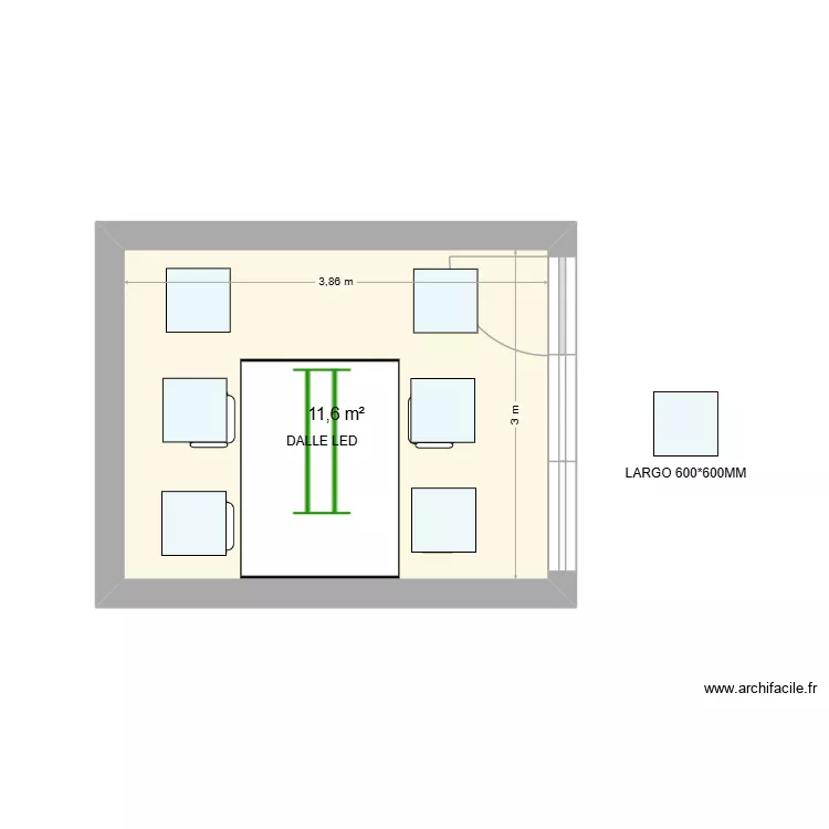 SOCABI - SHOW ROOM 1. Plan de 1  et 12 m²