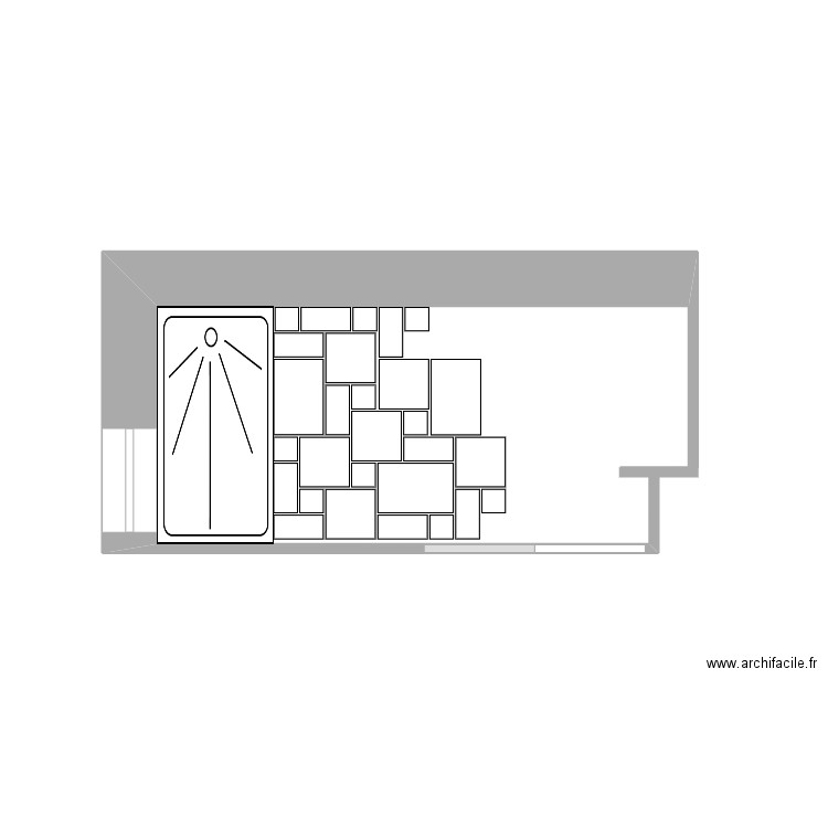 calepinage sdb. Plan de 0 pièce et 0 m2