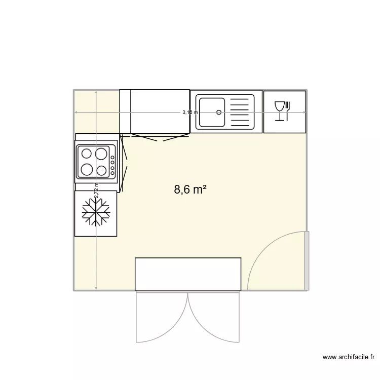 plan cuisine. Plan de 