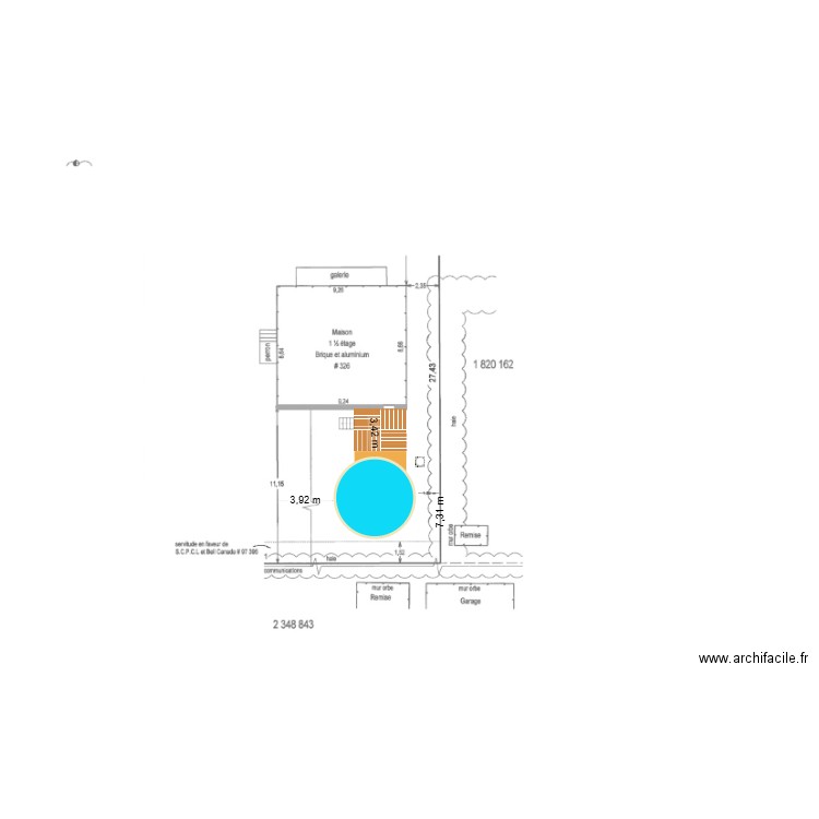 piscine hors terre. Plan de 0 pièce et 0 m2