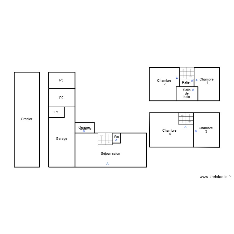 QUIMPER FORNES. Plan de 13 pièces et 60 m2