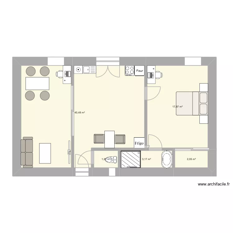 2TNE2 LENAERS THOMAS. Plan de 5 Pièces et 65 m²
