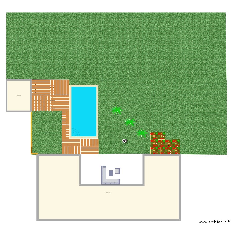 jardin. Plan de 0 pièce et 0 m2