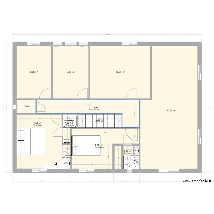 perols haut 3. Plan de 12 pièces et 102 m2