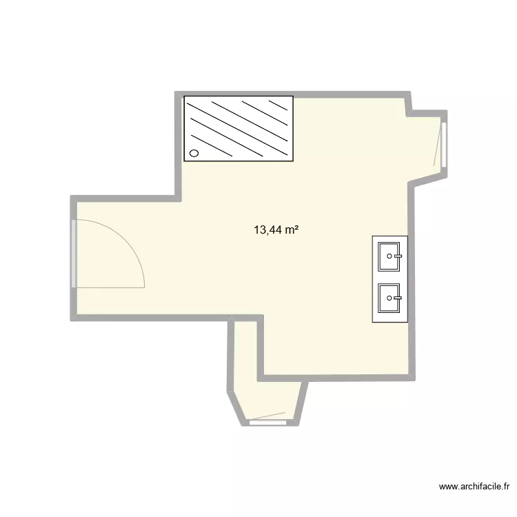 salle de bain. Plan de 