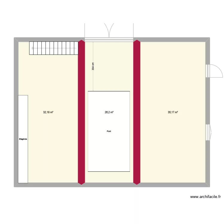 Grange Atelier. Plan de 
