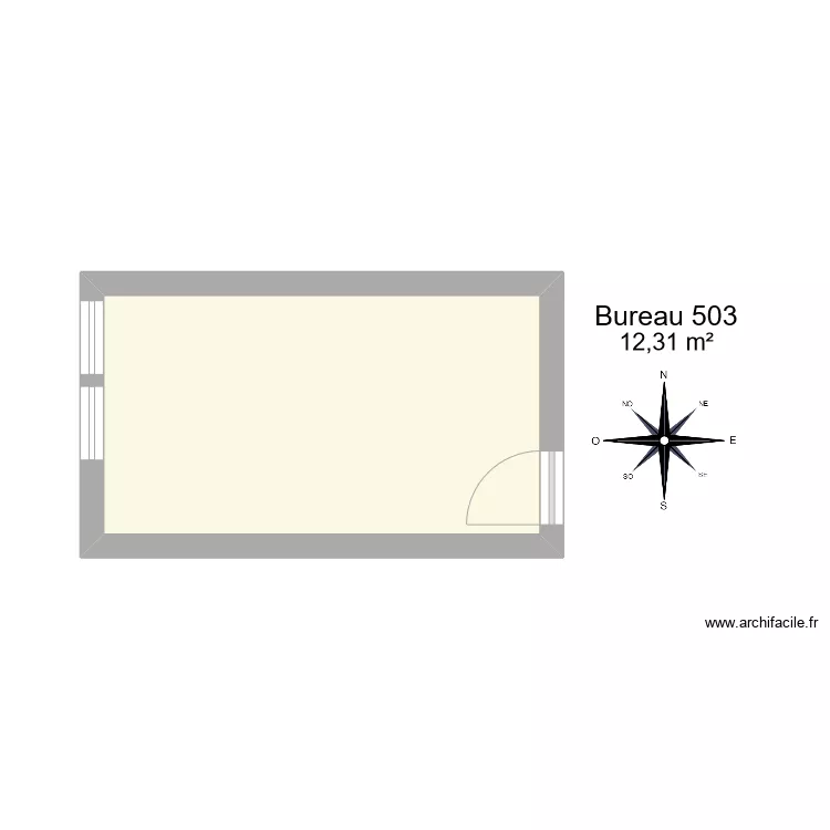 Bureau R 503. Plan de 
