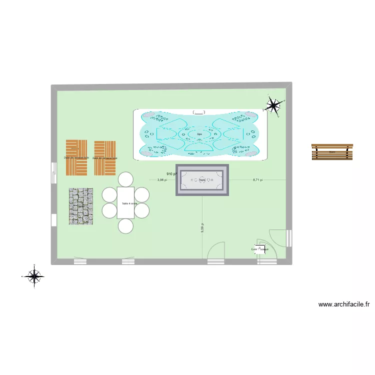 abris quatre saisons. Plan de 