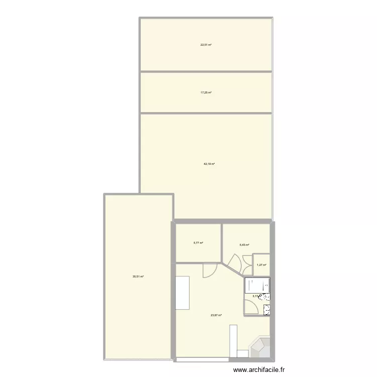 garage. Plan de 9  et 158 m²