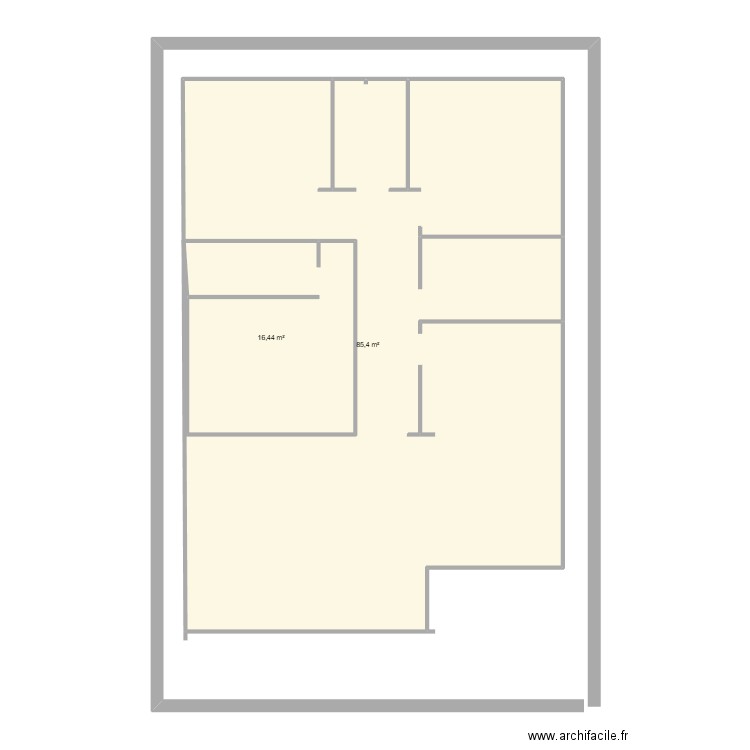 construire. Plan de 2 pièces et 119 m2