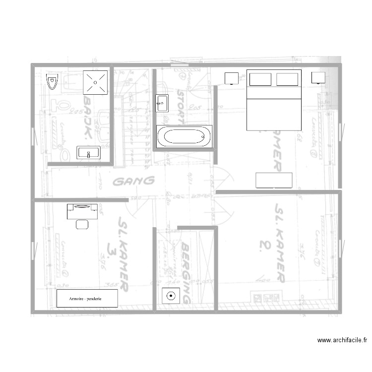etage. Plan de 0 pièce et 0 m2
